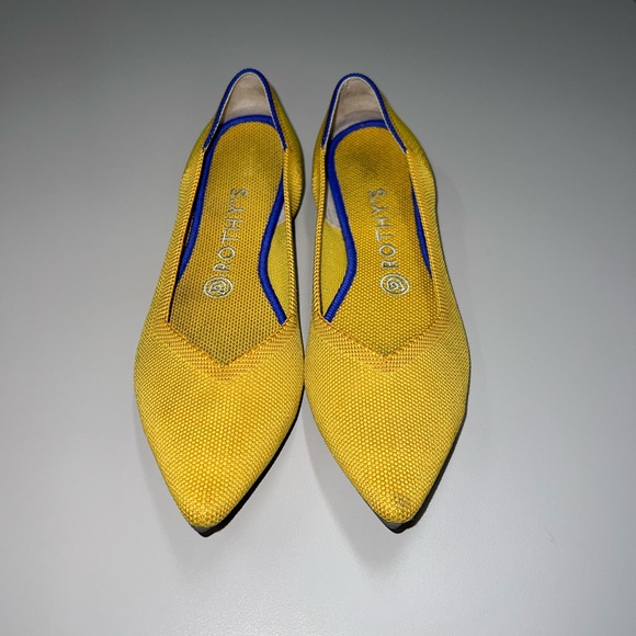 Rothy’s Marigold The Point Flats Retired Color Size 8 - Picture 3 of 14